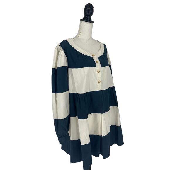 Moschino Couture Vintage Cruise me Baby Stripe Button Front Dress - Picture 6 of 15